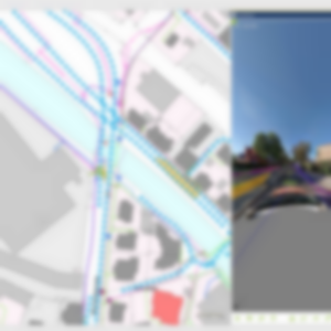 Bildschirmaufnahme aus der Streetsmart Software mit Straßen Ansicht